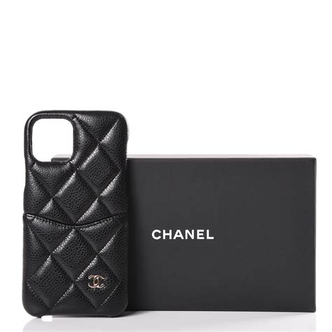 black quilted chanel phone case|chanel iphone 11 case.